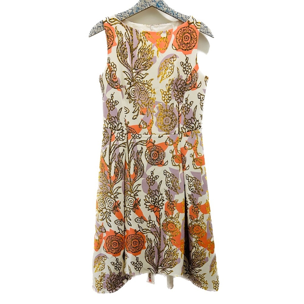 Peter Pilotto Cady Dress 8 white orange purple gold floral - Picture 2 of 13